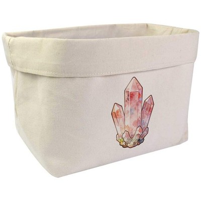 Großer Canvas-Organizer/Aufbewahrungstasche ''Rosenquarz-Cluster'' (OR00047381)