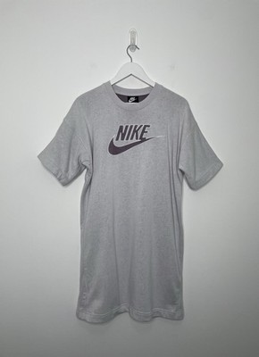 Nike T-Shirt Kleid Loose Fit Sportswear Tee Minikleid hellgrau meliert M