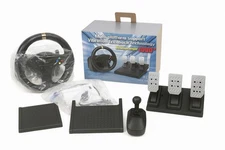 1080° Racing Wheel Set w/ Pedals & Shifter – Vibration Feedback – Multi-Platform