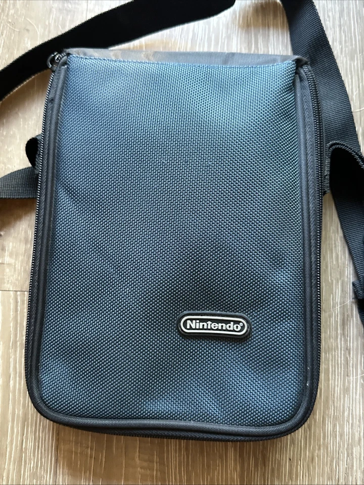 Nintendo Gameboy Travel Carrying Case Bag Zipper Strap, Blue Black DS - Image 2 of 4