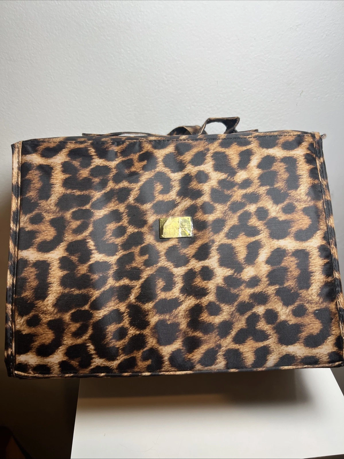 JM New York Cheetah Print Roll Up Travel Toiletrie Makeup Bag