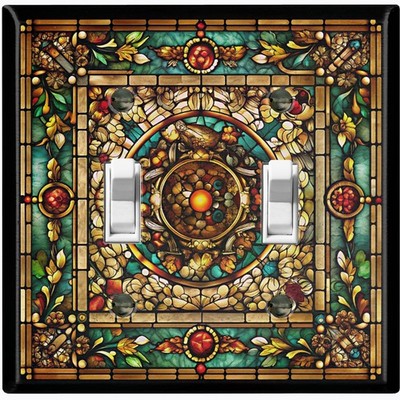 Metal Light Switch Outlet Cover Wall Plate Vintage European Style Art GSS172