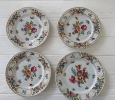 Set 4 Schumann Bavaria Dresden Salad Plates Party Holiday Table Antique