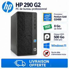 HP 290 G2 MT – Intel Pentium Gold G5400 – 8Go RAM – 500 Go HDD – Windows 11
