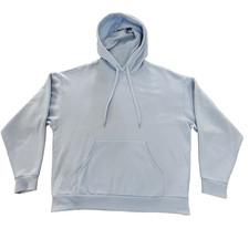 Alo Accolade Hoodie Heavyweight French Terry Cotton Knit Light Blue Unisex L
