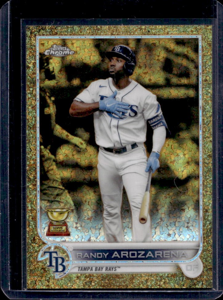 2022 Topps Gilded Randy Arozarena Mini Diamond Gold Etch #28/50 Rays