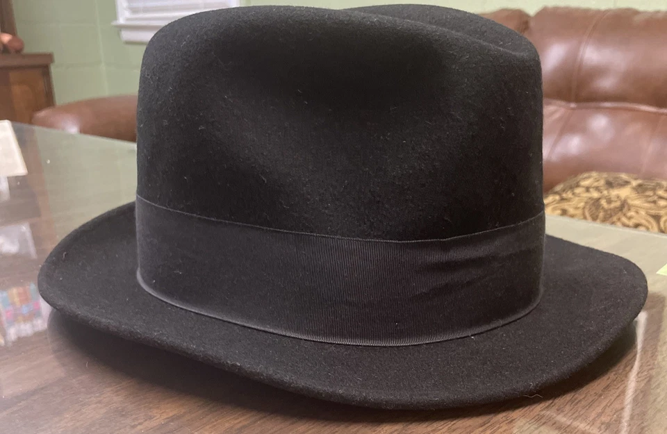 Classic Bailey Fedora Men's 100% Wool Ganster Hat Size 7 1/2 - Image 3 of 4
