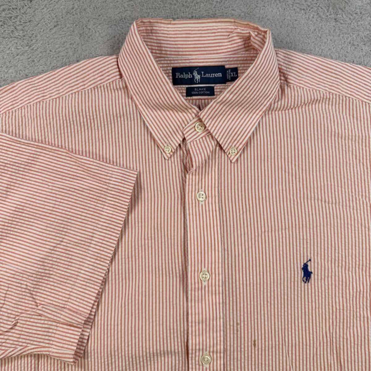 Polo Ralph Lauren Short Sleeve Striped Casual Button-Down Shirts