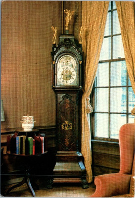 Vintage Postcard Swan House Atlanta Georgia Interior Antique Clock View