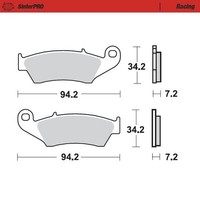 Motomaster BremsbeläGe Vorne Links Pro Racing Sinter Suzuki DR-Z 400 2000-2004