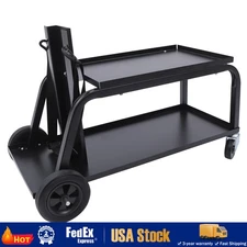 Pro Welding Cart Heavy Duty Steel Garage Shop Mobile Welder Stand Storage 50kg