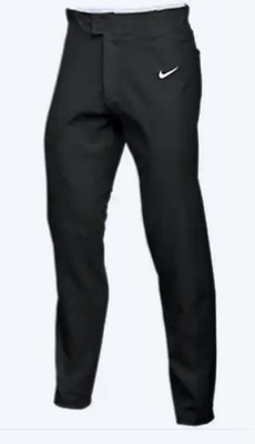 NIKE Vapor Prime Black White Long Tapered Fit Baseball Pants NEW Mens Sz L