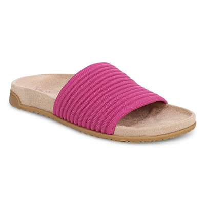 Free Ship Women Vionic Evie Knit Slide Sandal, Rose Violet