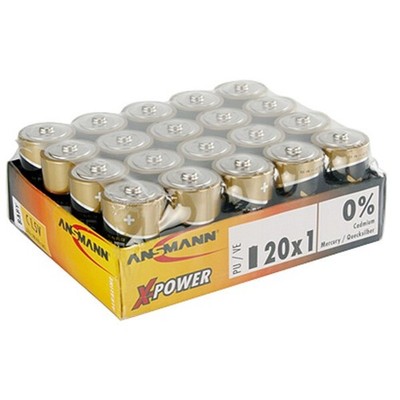 !!! ANSMANN ALKALINE BATTERIE X-POWER BABY C 2x 20er DISPLAY 40 Stück - NEU !!!