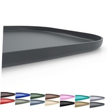 Dark Grey Silicone Pet Feeding Mat with Raised Edge 19x12x0.7 Inches