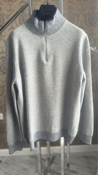 Men Peserico Sweater Beige Wool Cashmere XL