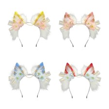 Adjustable Furry Plush Foxes Wolf Ears Headbands For Cosplay Themed Event Family