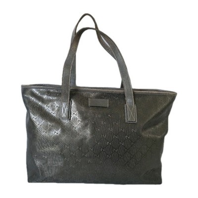 Echte Gucci Beuteltasche Tasche Grau Bronze Schulter Metallic Vintage Original Doppelgriffe