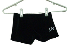 GK leotard Shorts CM Black Velvet Tag Free
