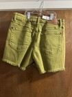 Judy Blue Mid Rise Green Denim Cut Off Shorts Women’s Size M 5-Pocket Button — photo 2