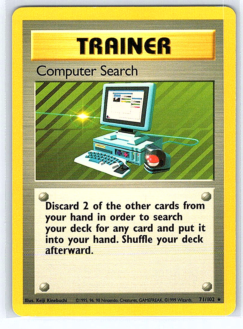 Computer Search 71/102 Base Set NM or LP Pokemon Card