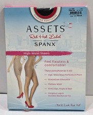Spanx Assets Red Hot Label High Waist Sheers Size 3C Blackest black pantyhose