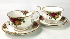 2 TWO Royal Albert Bone China Old Country Roses Large Breakfast Cup & Saucer Set