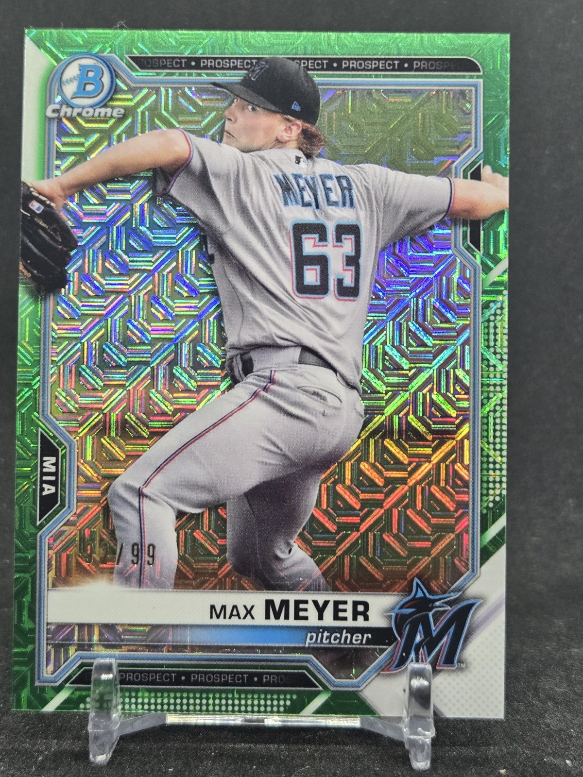 2021 Bowman Chrome Prospects Mega Box Green Mojo Refractor /99 Max Meyer 