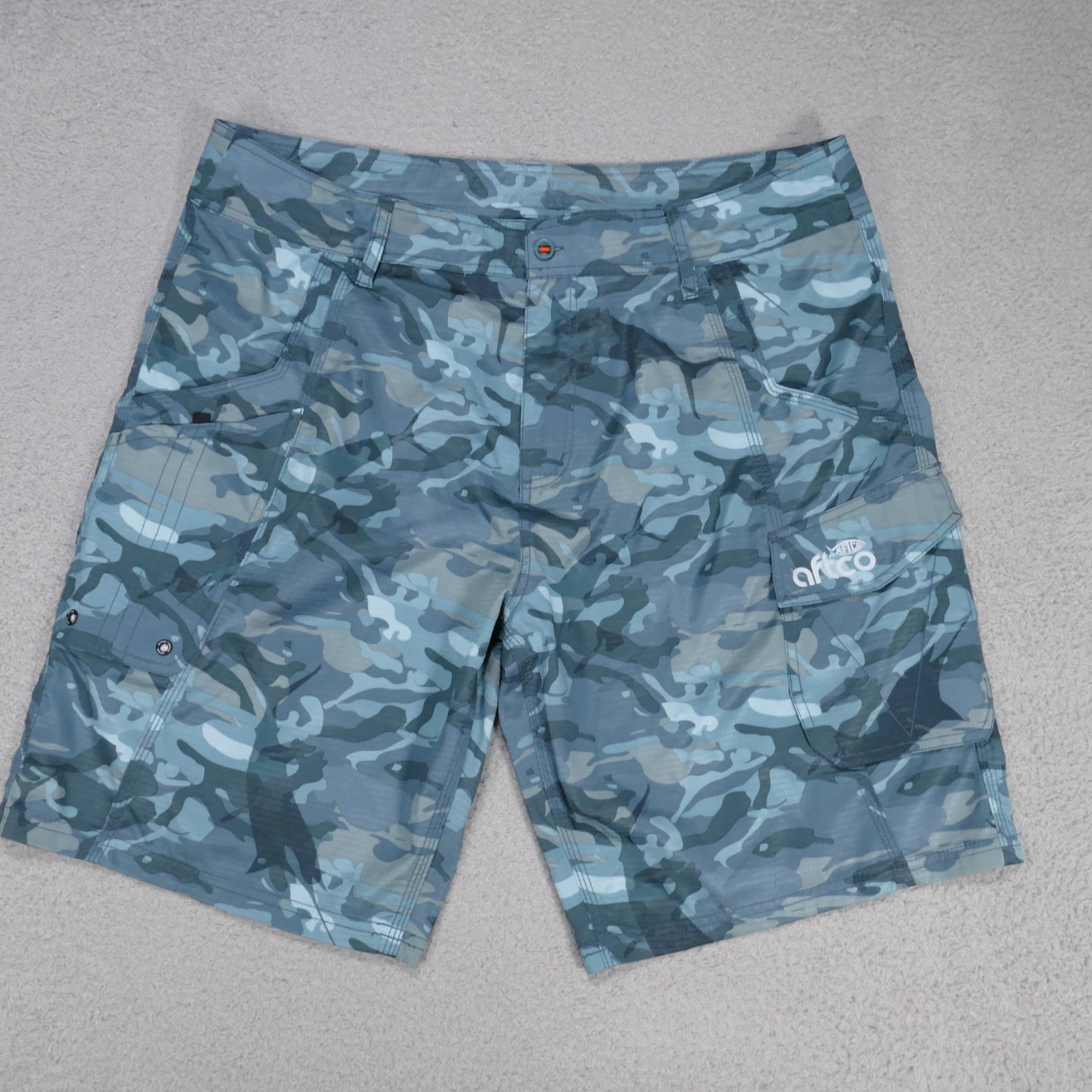AFTCO Fishing Swim Shorts Mens 38 Cargo Tactical Camo Tech Active