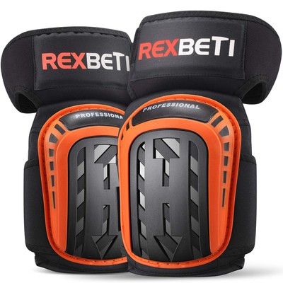 Knee Pads for Work, Construction Gel Knee Pads Tools by REXBETI, Heavy Duty