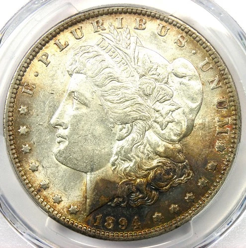 1894-P Morgan Silver Dollar $1 Coin 1894 - Certified PCGS AU55 - Rare Date!