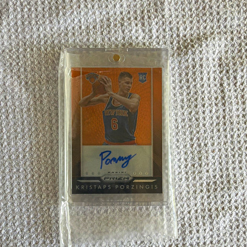 Kristaps Porzingis #KPZ 2015 Panini Prizm Autographs card