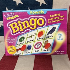VOWELS BINGO educational phonics game Trend Enterprises ages 7 vowel sounds