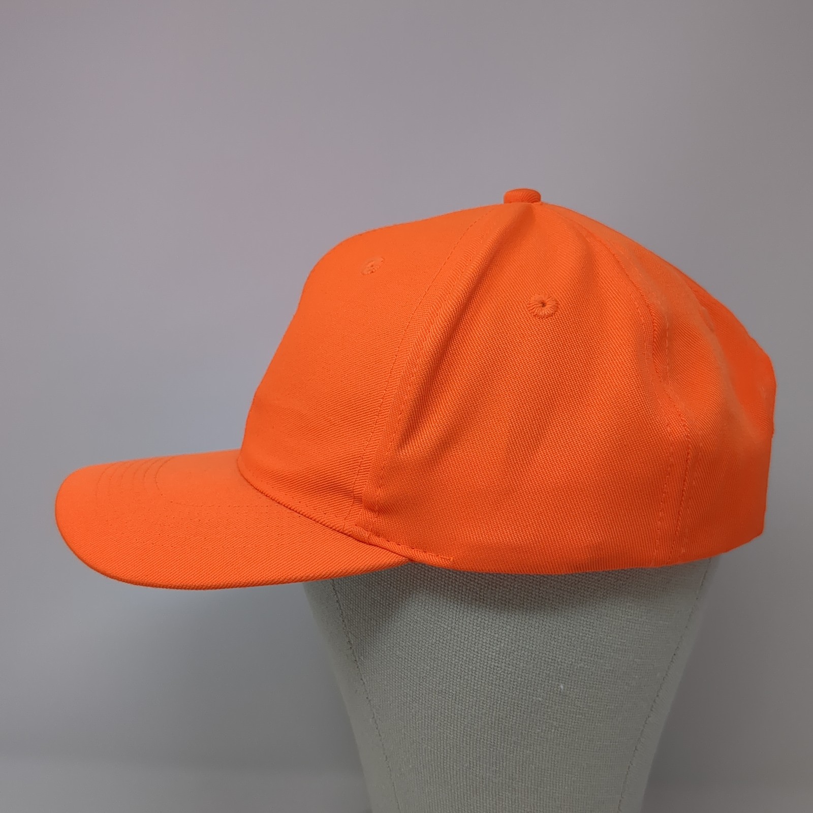 Unbranded Snapback Hat Solid Orange One Size Casu… - image 3