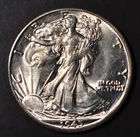 1945-D Silver Walking Liberty Half Dollar Uncirculated  Free Shipping!