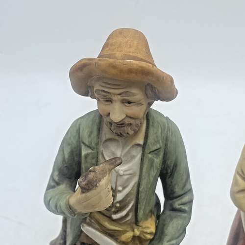 Homco Home Interiors 1417 Old Farm Couple Man & Woman 8” Figures Dog Grapes Duck - Picture 2 of 14