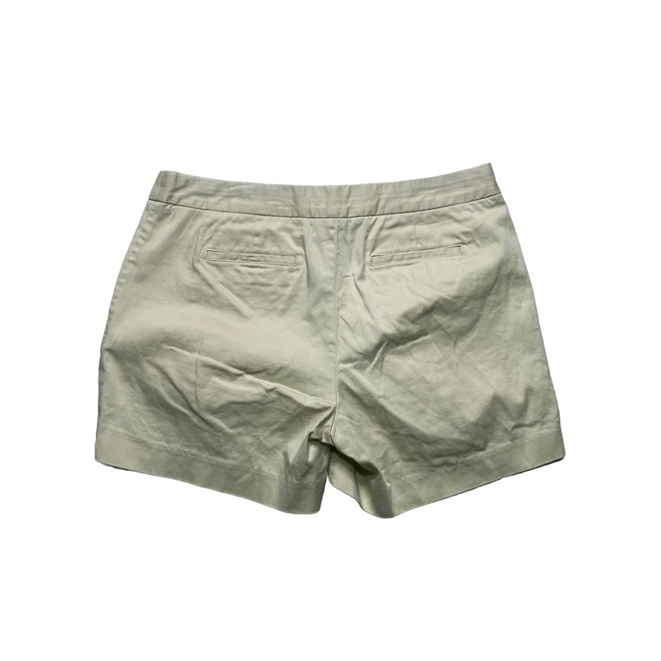 Pantalones cortos chinos de tiro medio Brooks Brothers para mujer talla 8 beige lavado de sarga Foto 2 de 4