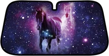 Cool Galaxy Horse design car window Sun shade , made to order, select your size
