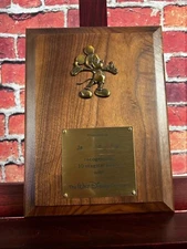 Walt Disney World Cast Member TADA Mickey Mouse 10 Year Service Award Plaque