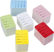 Uniclife 900 Pcs Unstrung Price Tags for Clothes Writable Colored Clothing Tag W