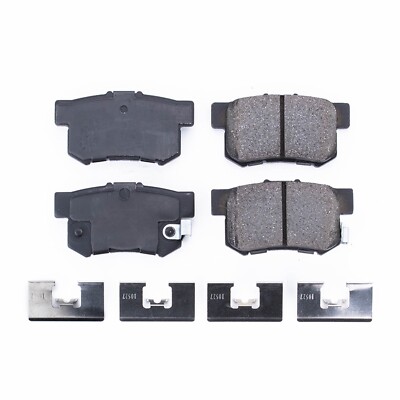 Power Stop - Rear Next Gen Carbon Fiber-Ceramic Brake Pads with Hardware Kit for