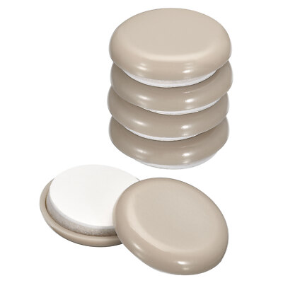 24Pcs Furniture Sliders 1-1/4'' - Plastic Self-adhesive Round Sliding Pad Gray