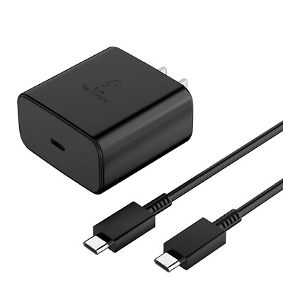 45W Super Fast Charging Type C Wall Charger+6ft Cable For Samsung Galaxy Phone