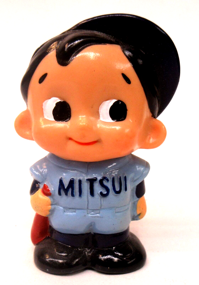 Japan 1963 MITSUI BASEBALL BOY Vinyl bank Advertising Doll figure