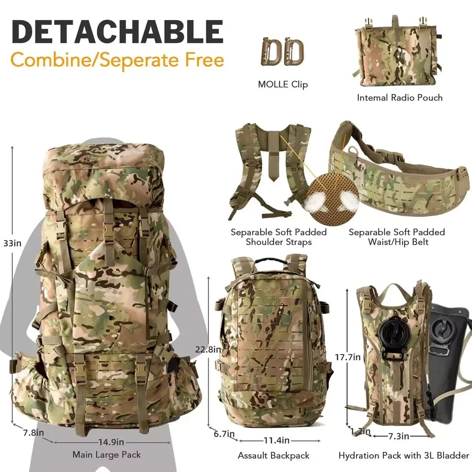 ILBE Rucksack Military Backpack USMC Modular Pack Capricorn Camo | eBay