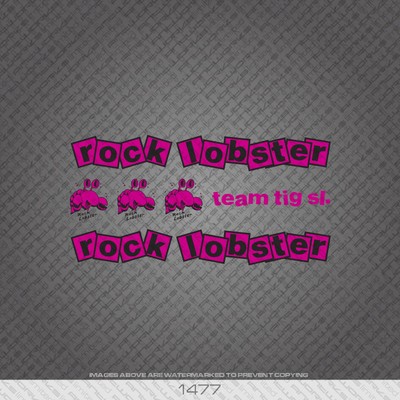 Set 1 Rock Lobster Bicycle Decals Transfers Stickers