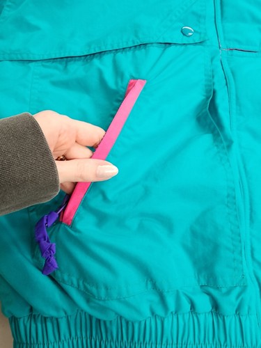 Cabin Creek Womens 1X Snap Full Zip Windbreaker Warm Jacket Teal 80's 90's Style - Picture 12 of 19