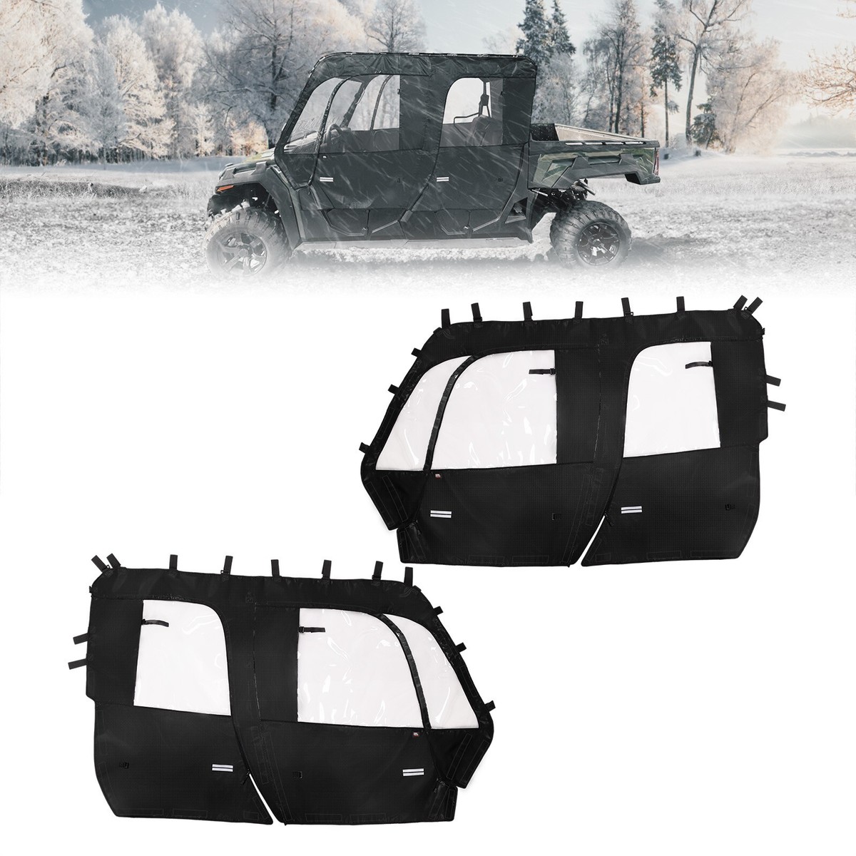 UTV Zipper Soft Cab Enclosure Doors for TRACKER 800SX Crew 2020