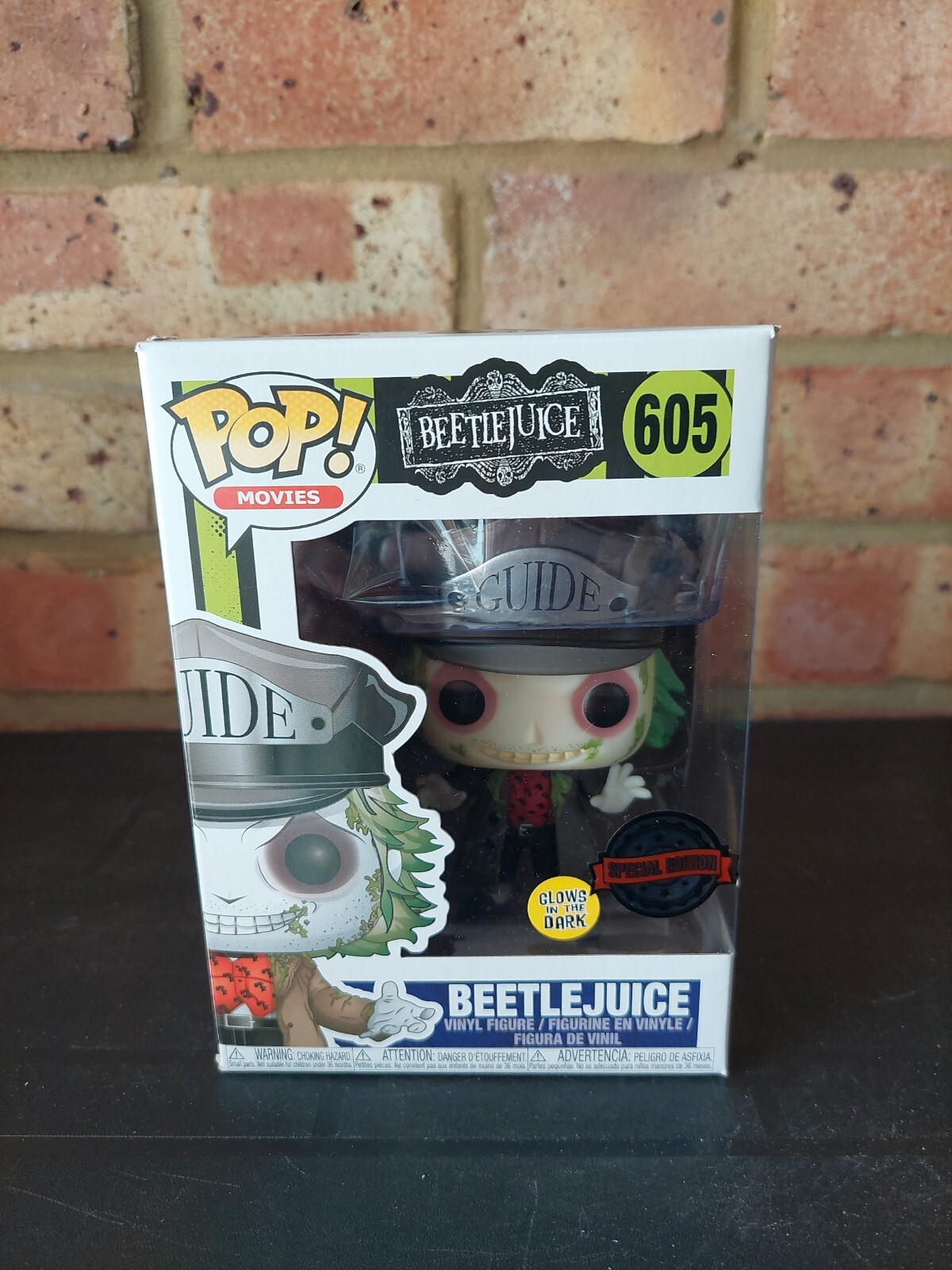 Funko Pop! Beetlejuice With Hat Glow In The Dark #605 Special Edition