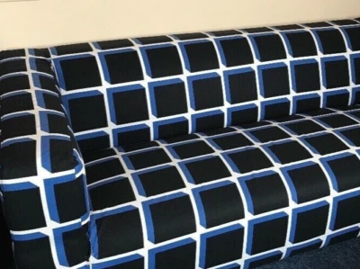 IKEA KLIPPAN 2-seat Sofa Cover Klippan Loveseat Alvared Black Blue Slipcover NEW - Photo 1/4